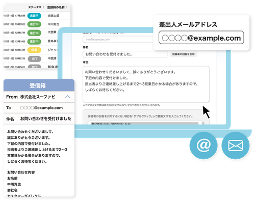 自社のサイトやイベントに合わせてフォームを公開