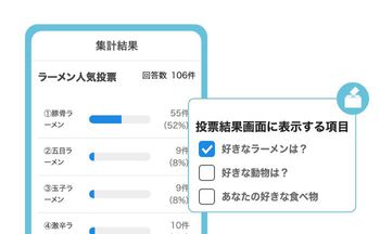 投票後に人気投票の結果を表示